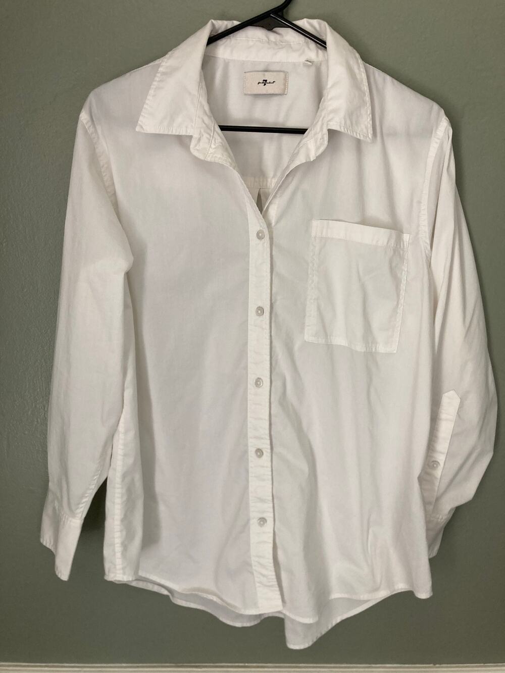 7 For All Mankind-Quiet Luxury Timeless Everyday Crisp White Button Down-M